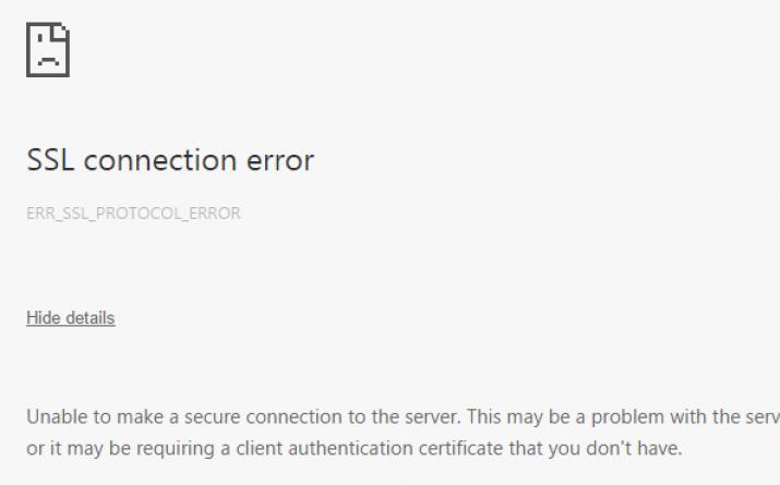 Fixing ssl connection error
